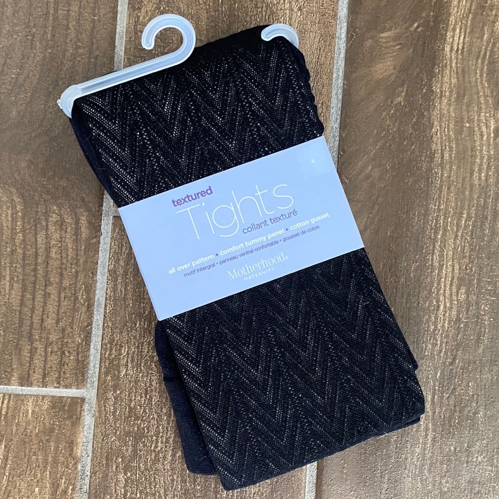 Motherhood Maternity - Black Patterned Tights